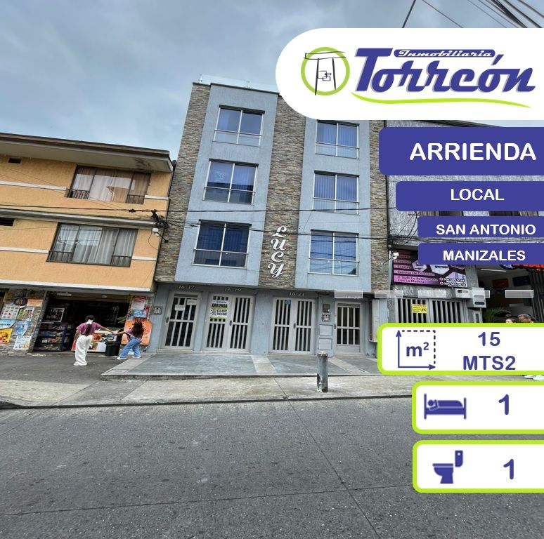 Local en arriendo Caldas Manizales San Antonio 15 m2 Habitaciones 0 Baños 1 Garajes 0 Precio $650000