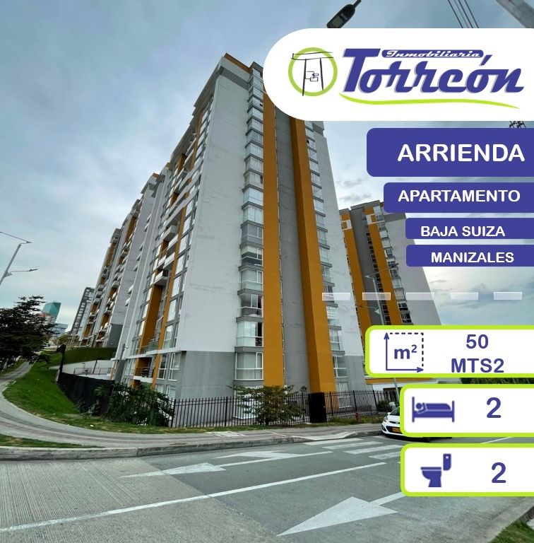 Apartamento en arriendo Caldas Manizales Baja Suiza 50 m2 Habitaciones 2 Baños 2 Garajes 1 Precio $1700000