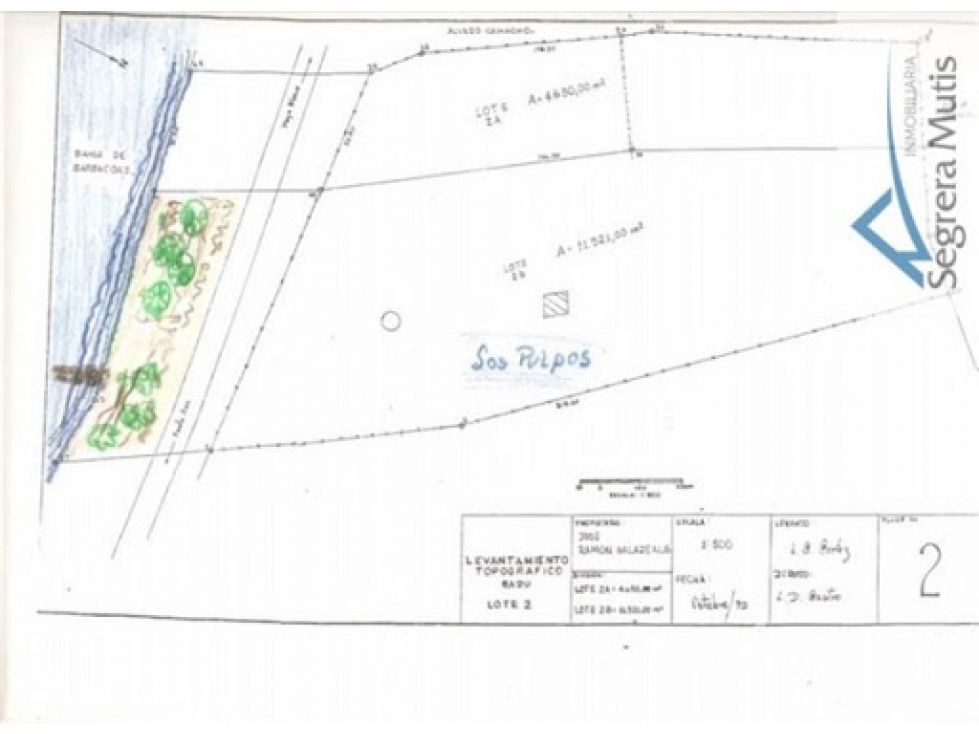 Lote en venta Bolívar Cartagena Cartagena 11560 m2 Habitaciones 0 Baños 10 Garajes 1 Precio $1400000000