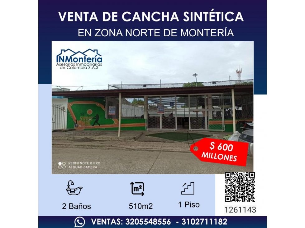 Lote en venta Córdoba Montería Los Alcázares 510 m2 Habitaciones 0 Baños 2 Garajes 0 Precio $600000000