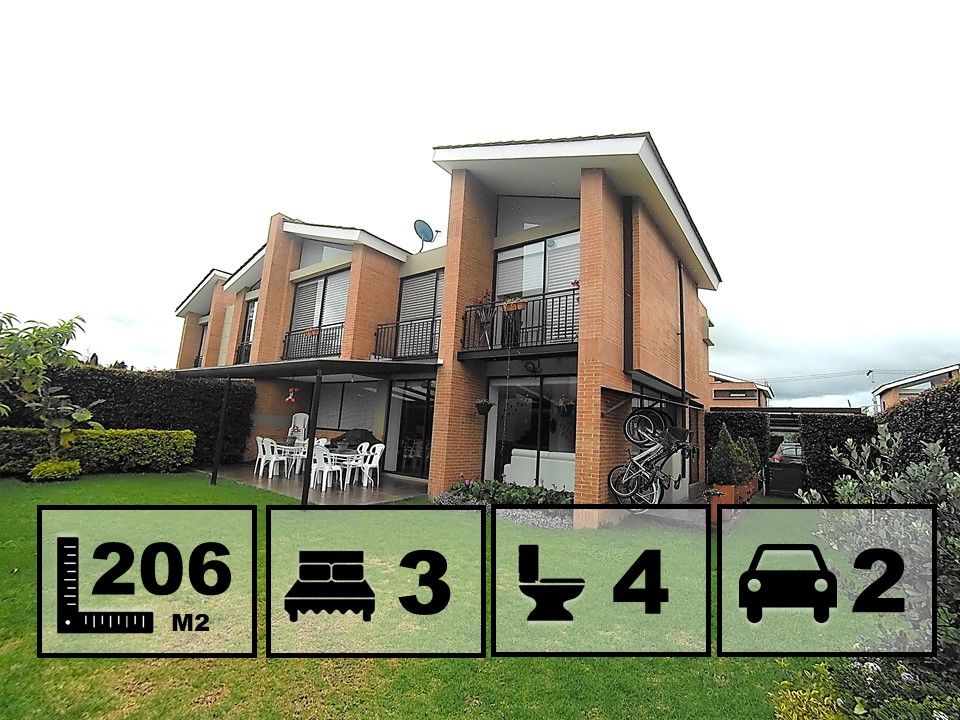 Casa en venta Cundinamarca Cajicá Vda Chuntame 206 m2 Habitaciones 3 Baños 6 Garajes 3 Precio $1070000000