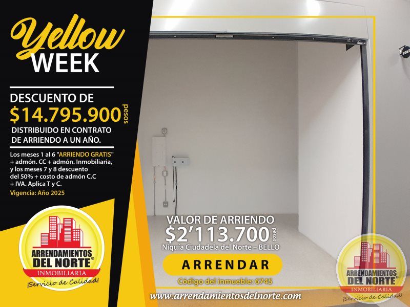 Local en arriendo Antioquia Bello Ciudadela Del Norte 13 m2 Habitaciones 0 Baños 0 Garajes 0 Precio $2113700