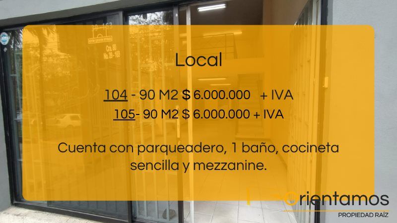 Local en arriendo Antioquia Medellín Lorena 90 m2 Habitaciones 0 Baños 1 Garajes 0 Precio $1755000