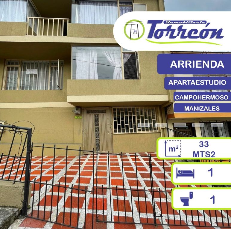 Apartaestudio en arriendo Caldas Manizales Terrazas De Campo Hermoso 33 m2 Habitaciones 1 Baños 1 Garajes 0 Precio $750000