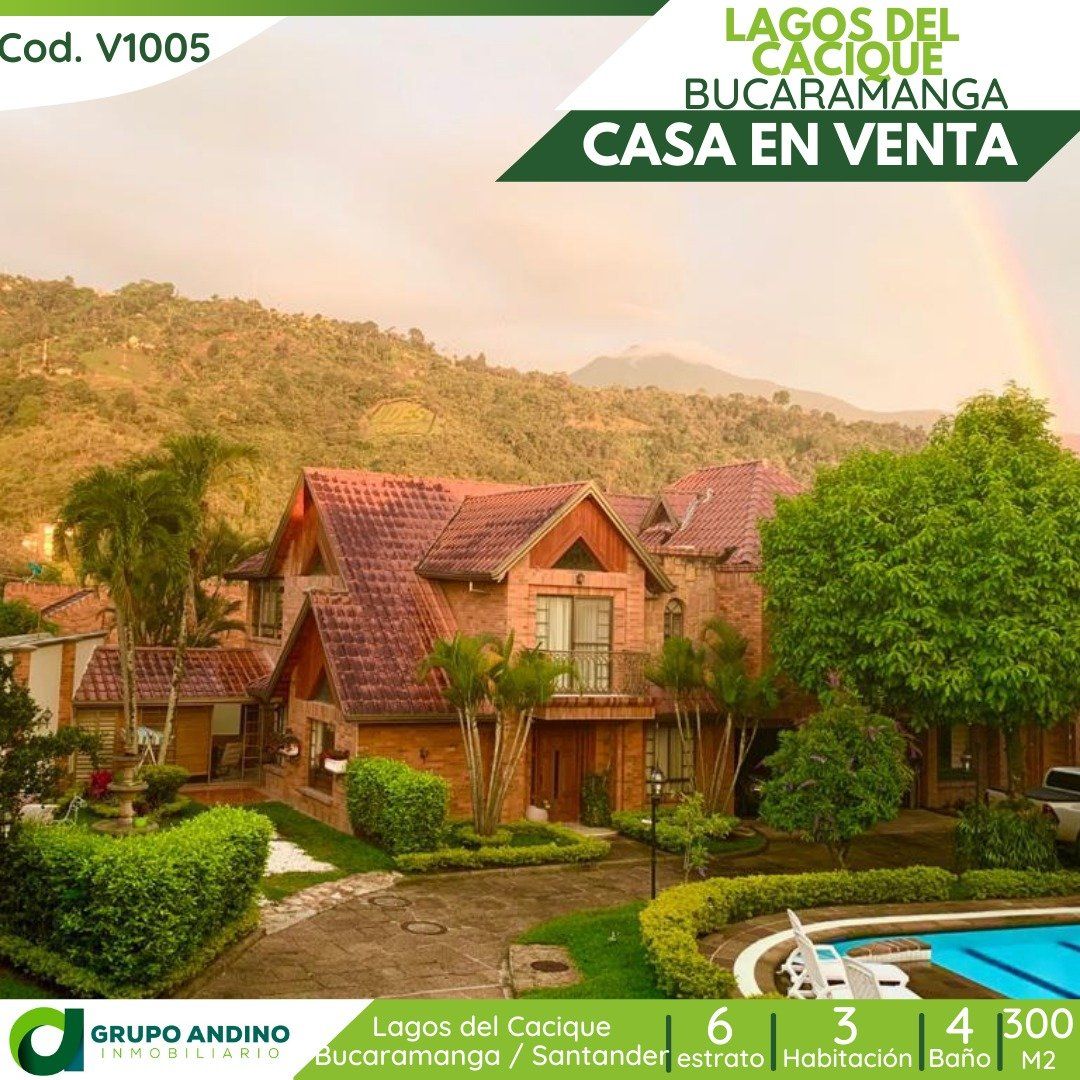 Casa en venta Santander Bucaramanga Nn 300 m2 Habitaciones 4 Baños 4 Garajes 3 Precio $1350000000