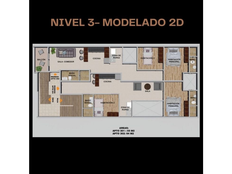 Apartamento en venta Antioquia Girardota Centro 55 m2 Habitaciones 2 Baños 2 Garajes 1 Precio $220000000