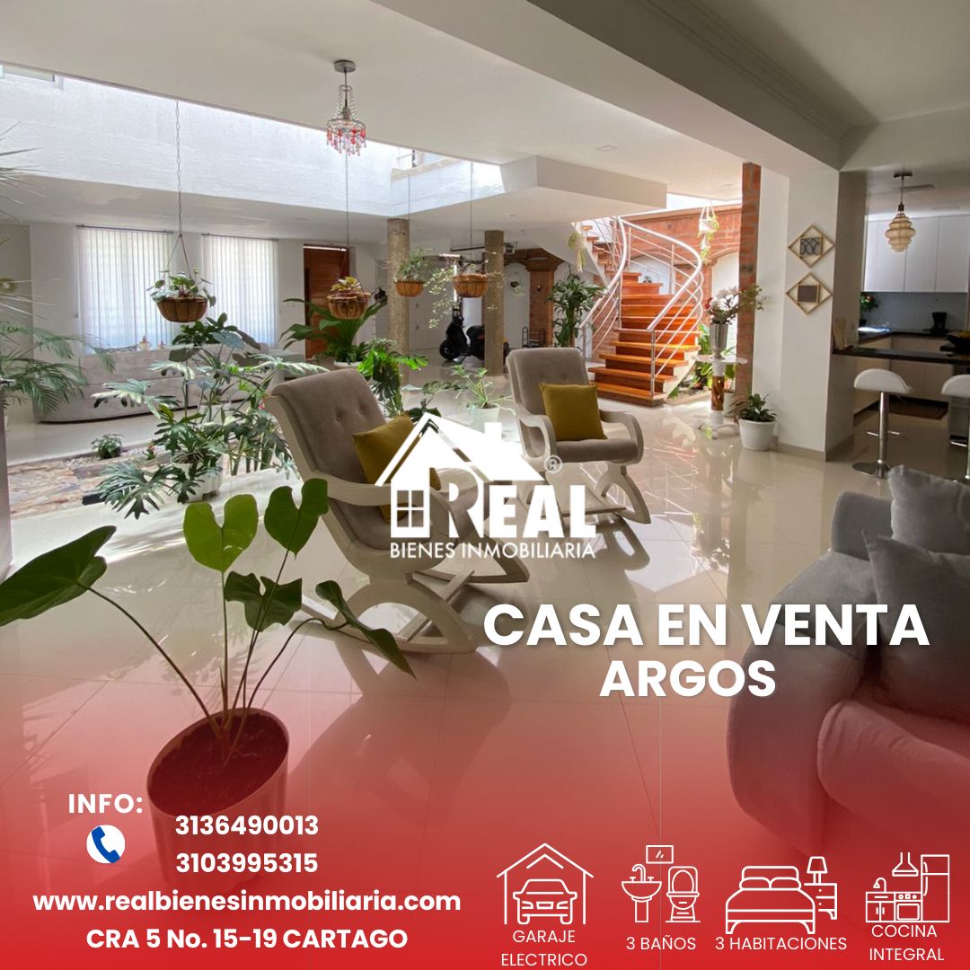 Casa en venta Valle Del Cauca Cartago Ub Argos 250 m2 Habitaciones 3 Baños 4 Garajes 2 Precio $650000000