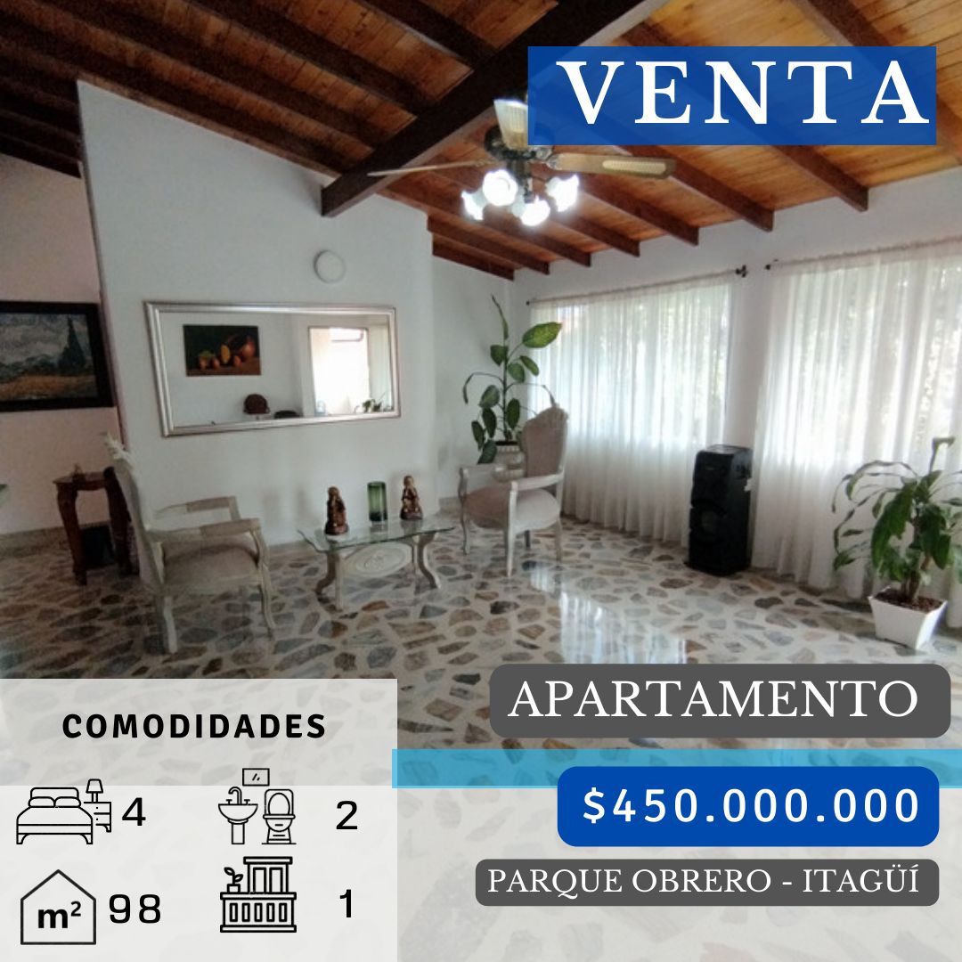 Apartamento en venta Antioquia Itagüí Centro 98 m2 Habitaciones 4 Baños 2 Garajes 2 Precio $450000000