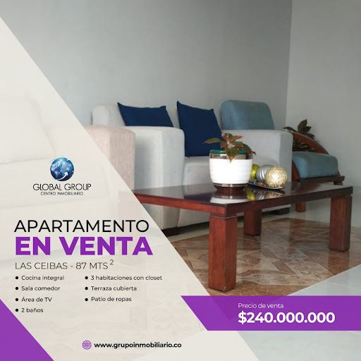 Apartamento en venta Valle Del Cauca Cali Calima 87 m2 Habitaciones 3 Baños 2 Garajes 1 Precio $240000000