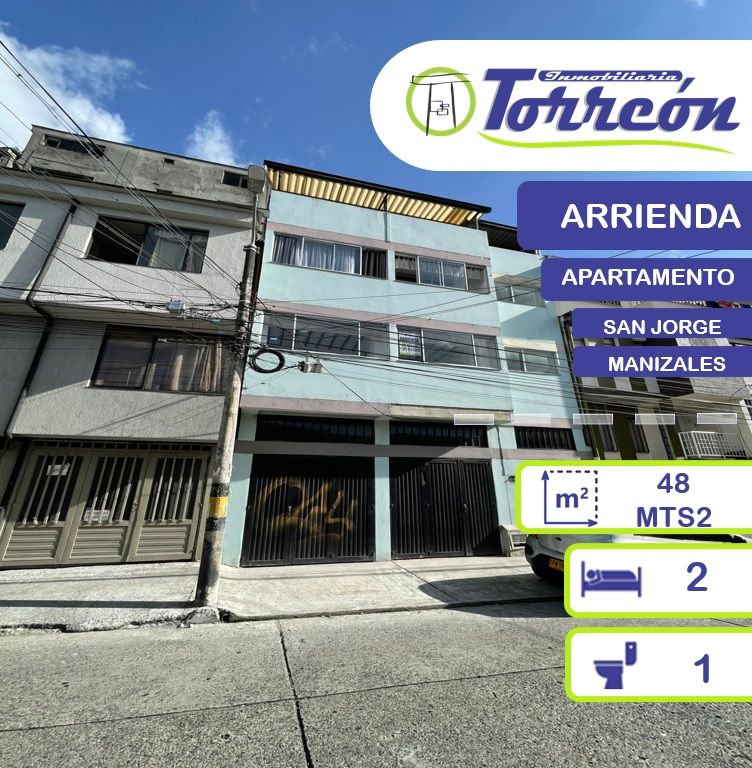 Apartamento en arriendo Caldas Manizales San Jorge 48 m2 Habitaciones 2 Baños 1 Garajes 1 Precio $1250000
