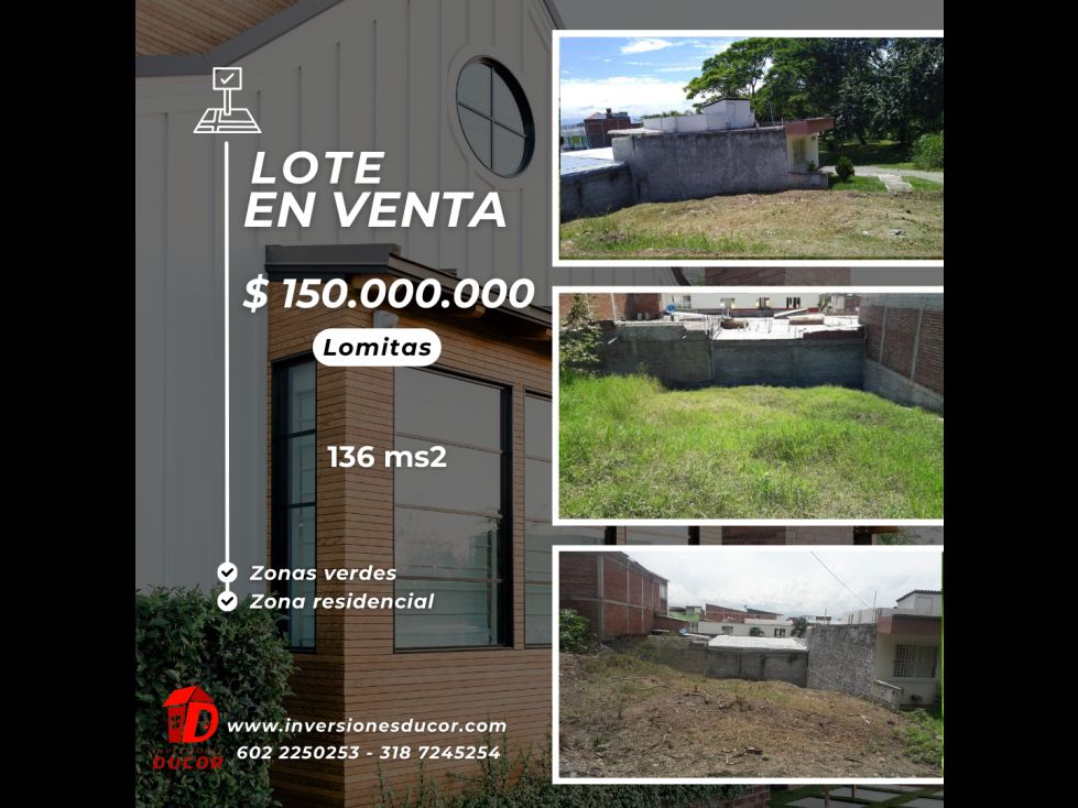 Lote en venta Valle Del Cauca Tuluá Ur Lomitas 120 m2 Habitaciones 0 Baños 0 Garajes 0 Precio $150000000