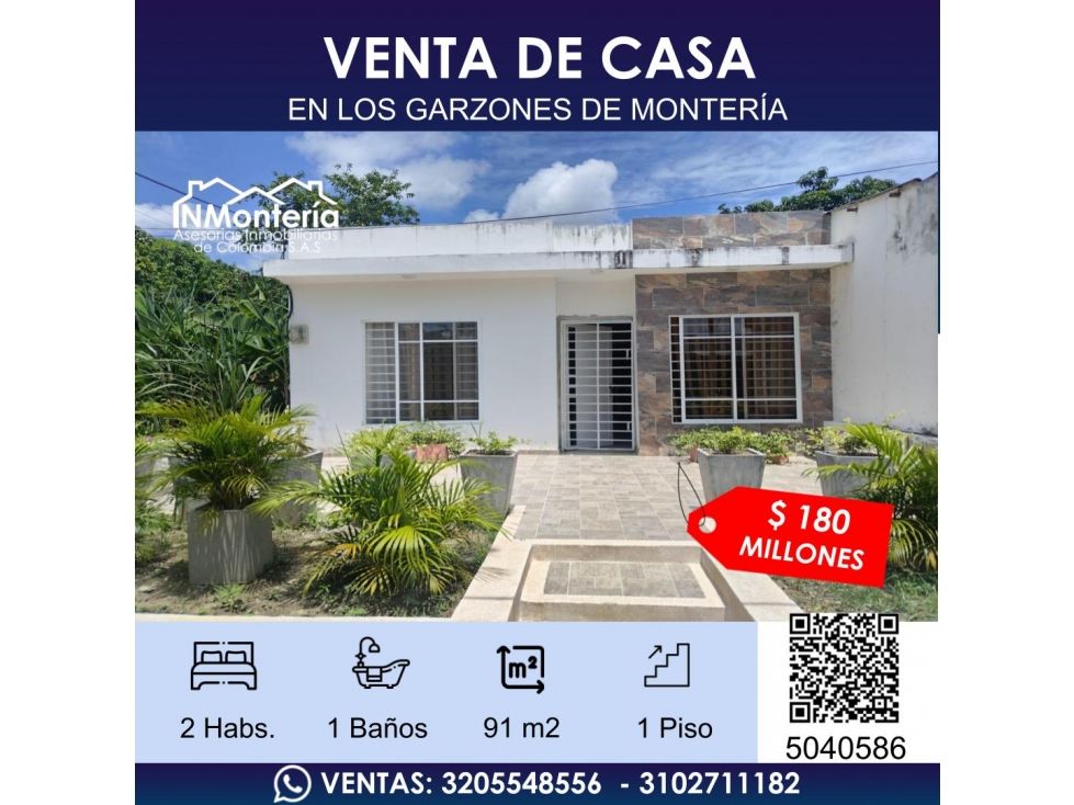 Casa en venta Córdoba Montería Los Alcázares 91 m2 Habitaciones 2 Baños 1 Garajes 0 Precio $180000000