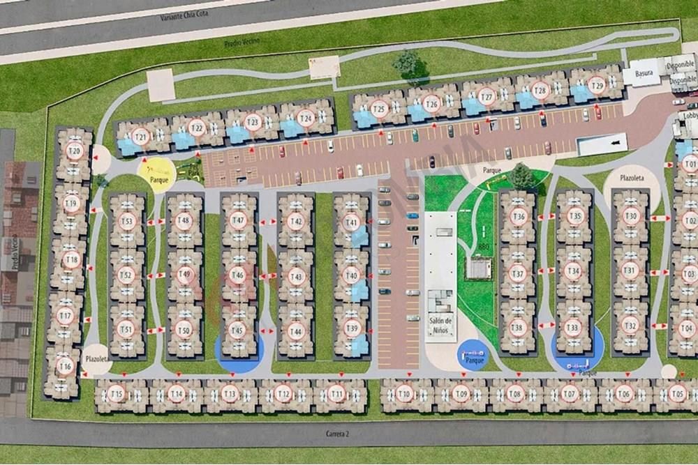 Apartamento en venta Cundinamarca Chía Samaria 50 m2 Habitaciones 3 Baños 2 Garajes 2 Precio $210000000