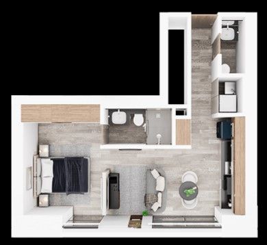 Apartaestudio en arriendo Cundinamarca Bogotá El Rosario 47 m2 Habitaciones 1 Baños 2 Garajes 2 Precio $2700000