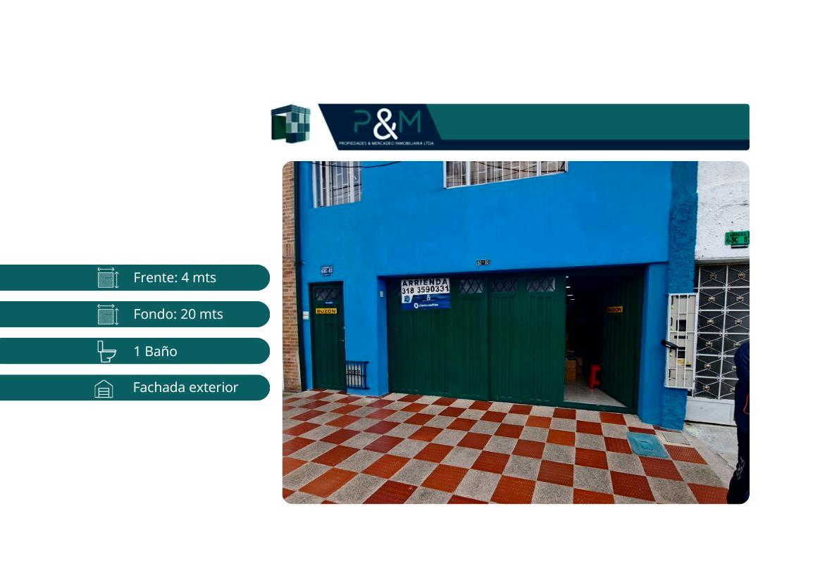 Local en arriendo Cundinamarca Bogotá Muequeta 80 m2 Habitaciones 0 Baños 0 Garajes 1 Precio $2500000
