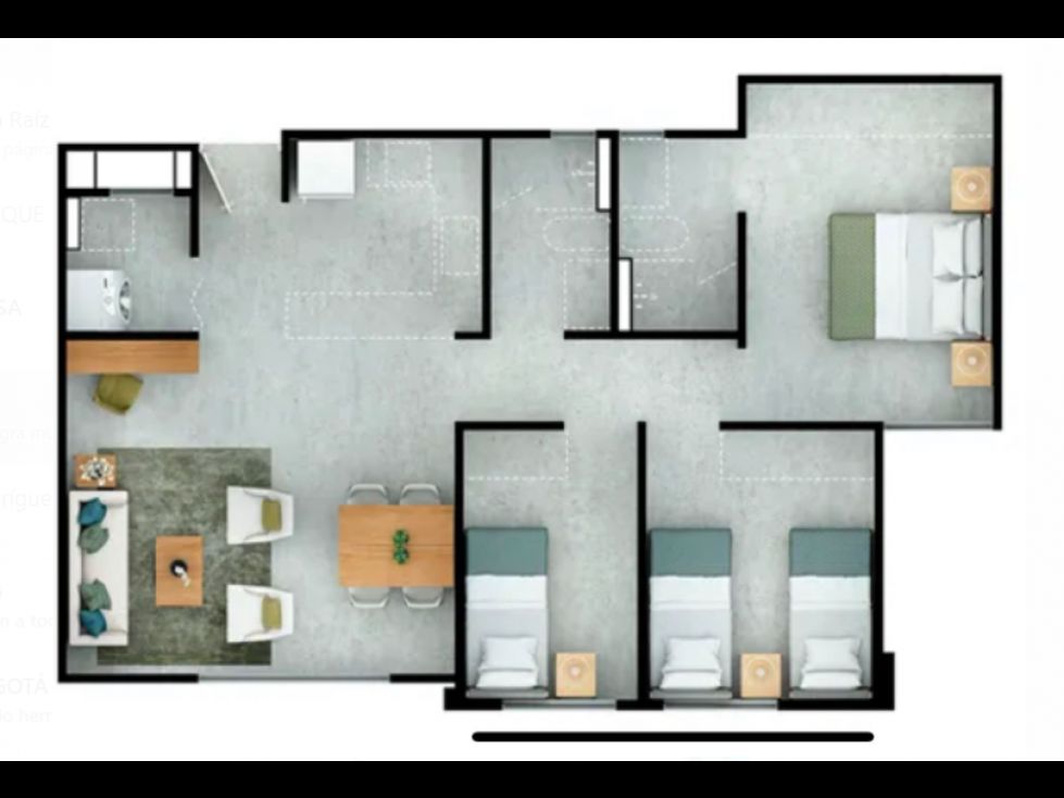 Apartamento en venta Cundinamarca Zipaquirá La Floresta 61 m2 Habitaciones 3 Baños 2 Garajes 1 Precio $215000000