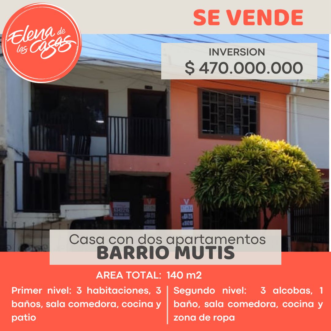 Casa en venta Santander Bucaramanga Mutis 144 m2 Habitaciones 6 Baños 4 Garajes 0 Precio $470000000