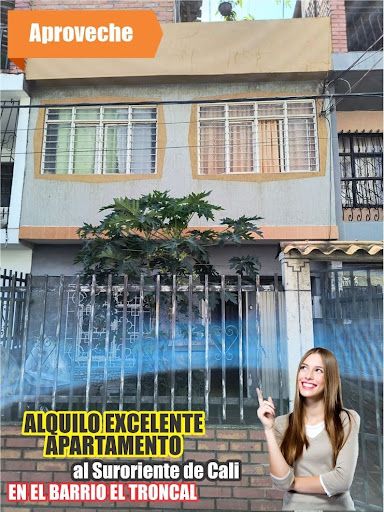 Apartamento en arriendo Valle Del Cauca Cali Troncal 120 m2 Habitaciones 3 Baños 2 Garajes 1 Precio $900000