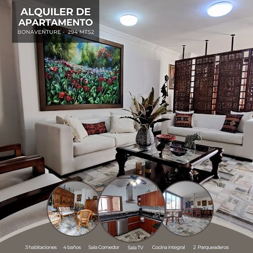 Apartamento en arriendo Valle Del Cauca Cali Santa Teresita 294 m2 Habitaciones 3 Baños 5 Garajes 2 Precio $6500000