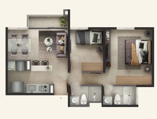 Apartamento en venta Antioquia Medellín Medellín 49 m2 Habitaciones 2 Baños 2 Garajes 0 Precio $190000000