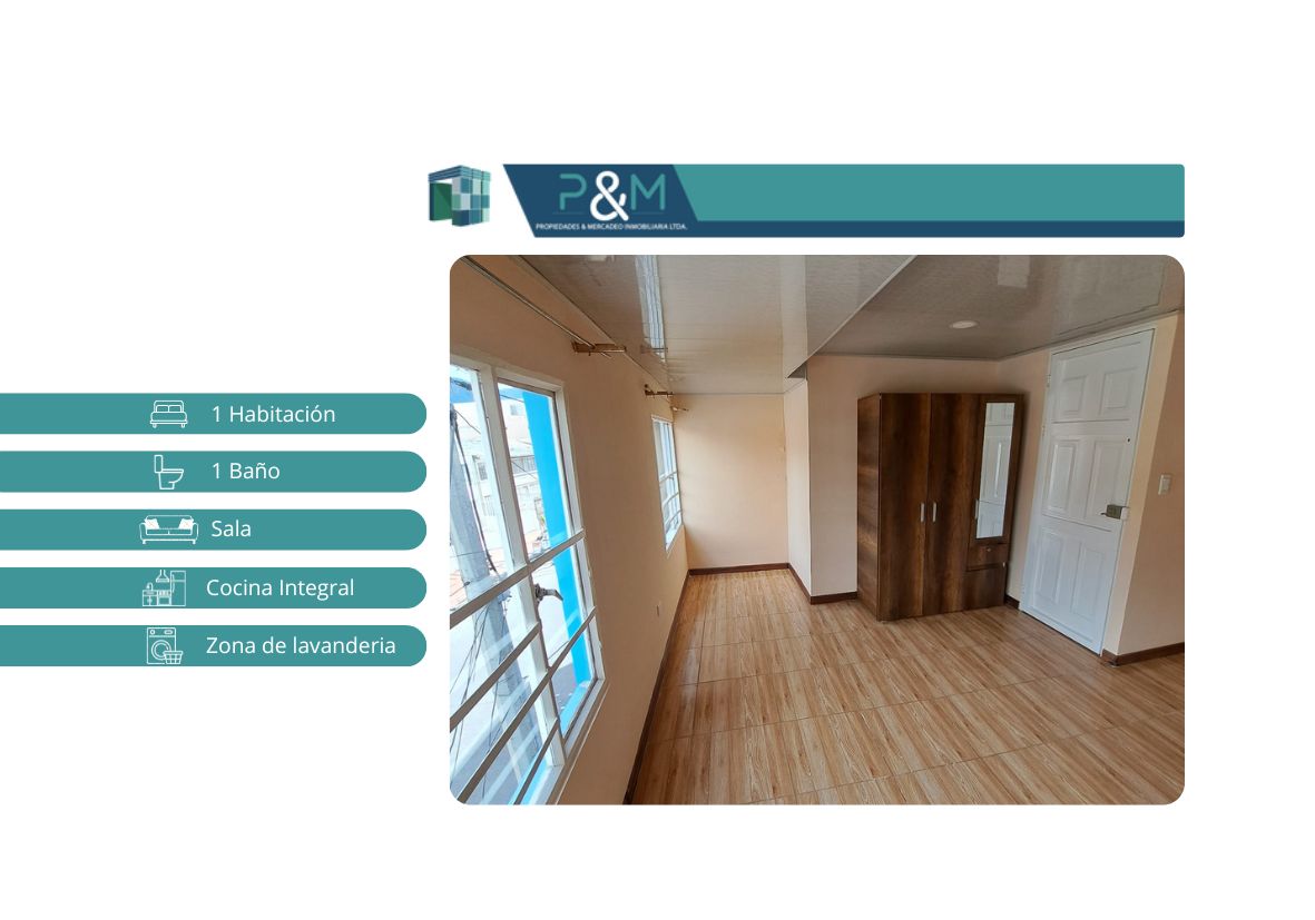 Apartaestudio en arriendo Cundinamarca Bogotá Muequeta 25 m2 Habitaciones 1 Baños 1 Garajes 0 Precio $1200000