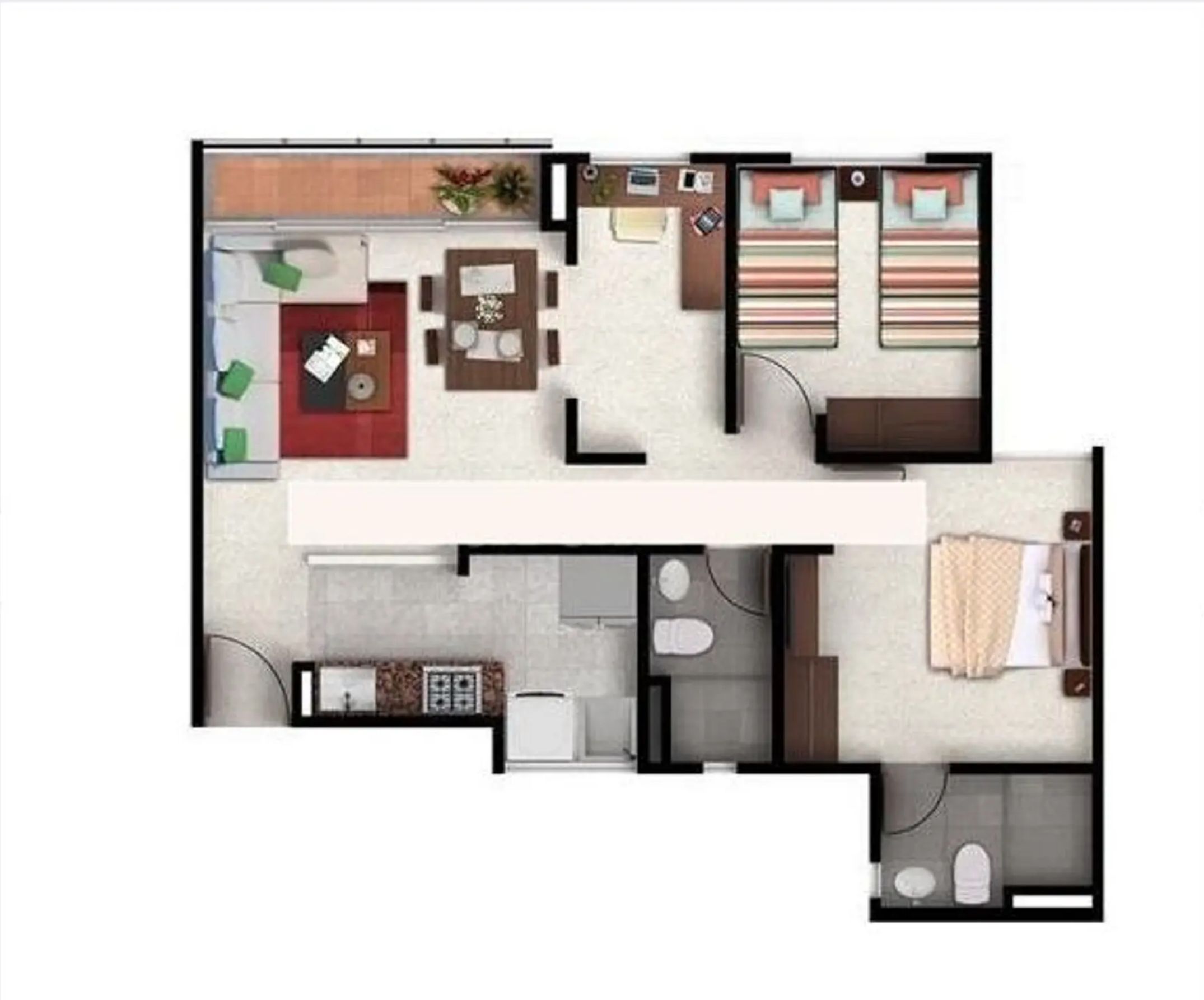 Apartamento en arriendo Cundinamarca Bogotá La Igualdad 57 m2 Habitaciones 3 Baños 2 Garajes 1 Precio $2200000