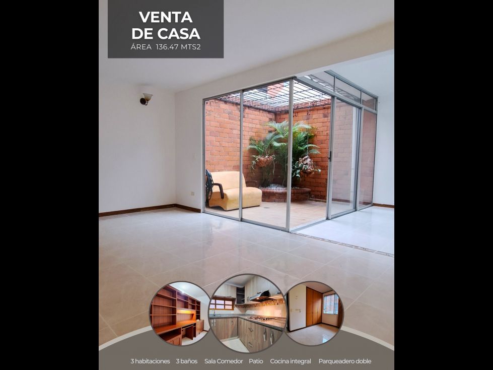 Casa en venta Valle Del Cauca Cali Lili 136 m2 Habitaciones 3 Baños 3 Garajes 2 Precio $480000000