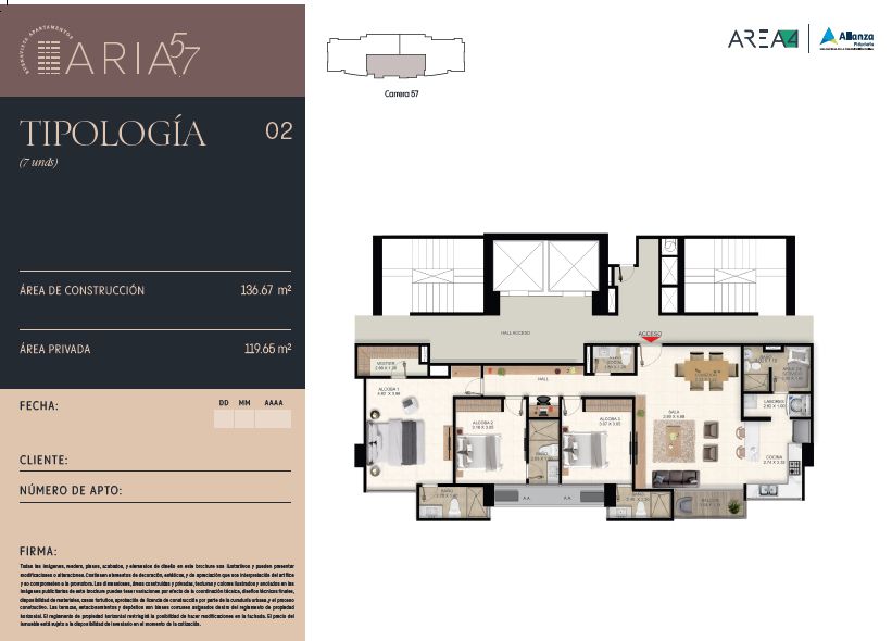 Apartamento en venta Atlántico Barranquilla Ub Altos De Parque 20 m2 Habitaciones 1 Baños 1 Garajes 0 Precio $674500000