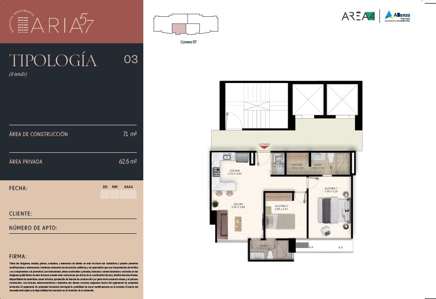 Apartamento en venta Atlántico Barranquilla Ub Altos De Parque 20 m2 Habitaciones 1 Baños 1 Garajes 0 Precio $674500000