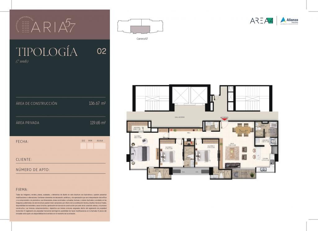 Apartamento en venta Atlántico Barranquilla Villa Rosario 168 m2 Habitaciones 3 Baños 4 Garajes 2 Precio $1616736000