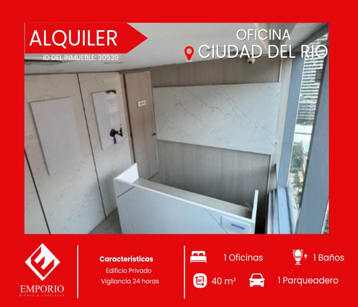 Consultorio en arriendo Antioquia Medellín La Candelaria 30 m2 Habitaciones 0 Baños 1 Garajes 1 Precio $3500000
