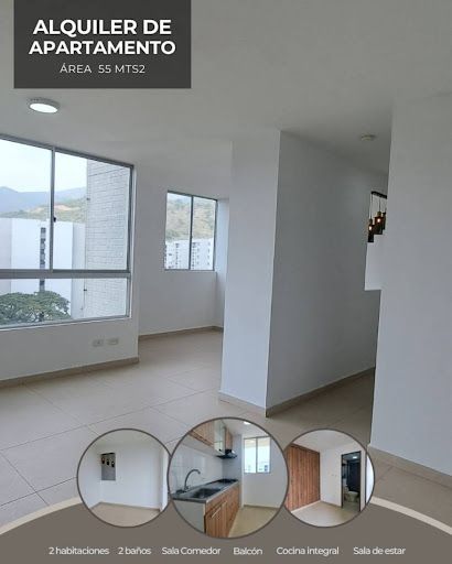 Apartamento en arriendo Valle Del Cauca Yumbo Arroyohondo 55 m2 Habitaciones 2 Baños 2 Garajes 0 Precio $1200000