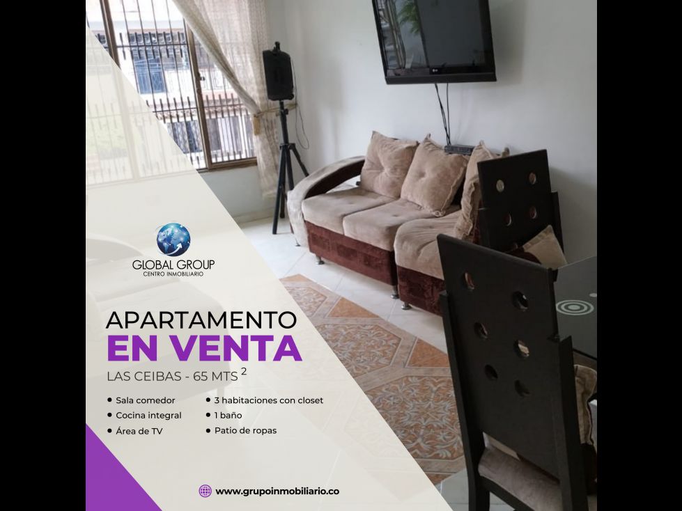 Apartamento en venta Valle Del Cauca Cali San Pedro 65 m2 Habitaciones 3 Baños 1 Garajes 0 Precio $190000000