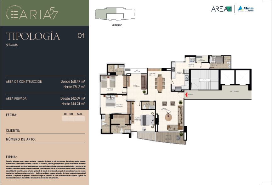Apartamento en venta Atlántico Barranquilla Ub Altos De Parque 71 m2 Habitaciones 1 Baños 1 Garajes 0 Precio $713550000