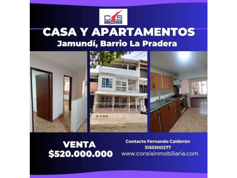 Casa en venta Valle Del Cauca Jamundí La Pradera 240 m2 Habitaciones 7 Baños 4 Garajes 2 Precio $520000000