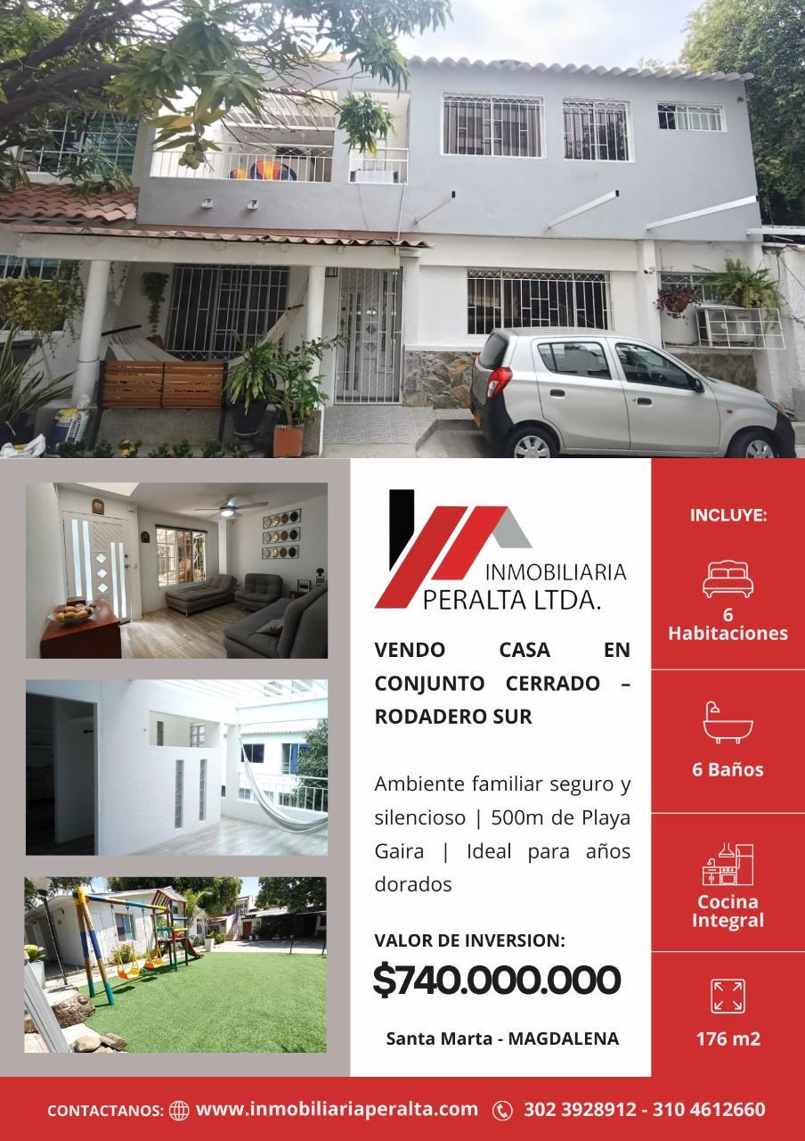 Casa en venta Magdalena Santa Marta Murujuy 176 m2 Habitaciones 6 Baños 6 Garajes 1 Precio $740000000