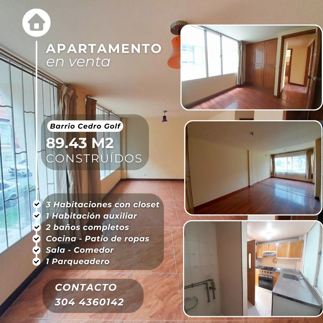 Apartamento en venta Cundinamarca Bogotá Caobos Salazar 89 m2 Habitaciones 4 Baños 2 Garajes 1 Precio $400000000