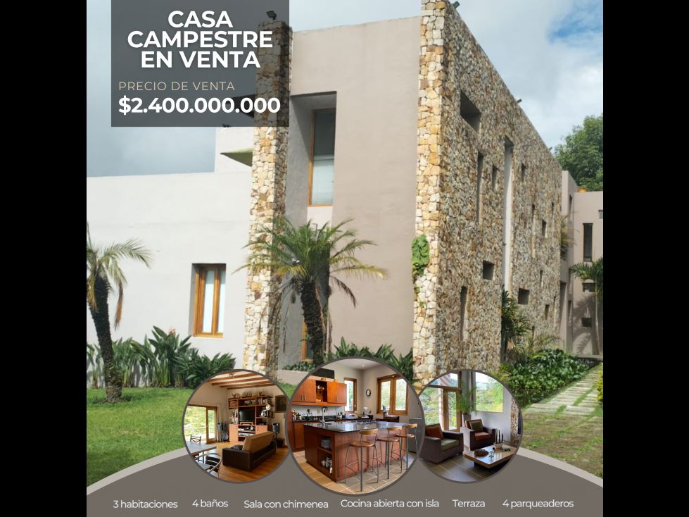 Casa Campestre en venta Valle Del Cauca Yumbo Yumbo 370 m2 Habitaciones 3 Baños 4 Garajes 4 Precio $2400000000