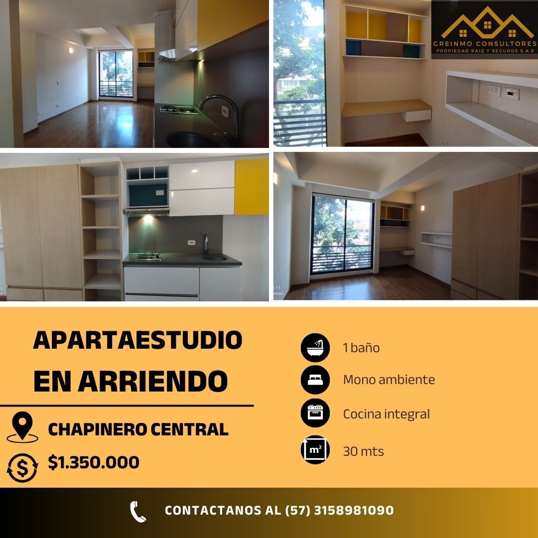 Apartaestudio en arriendo Cundinamarca Bogotá Chapinero Sur Occidental 30 m2 Habitaciones 1 Baños 1 Garajes 0 Precio $1350000