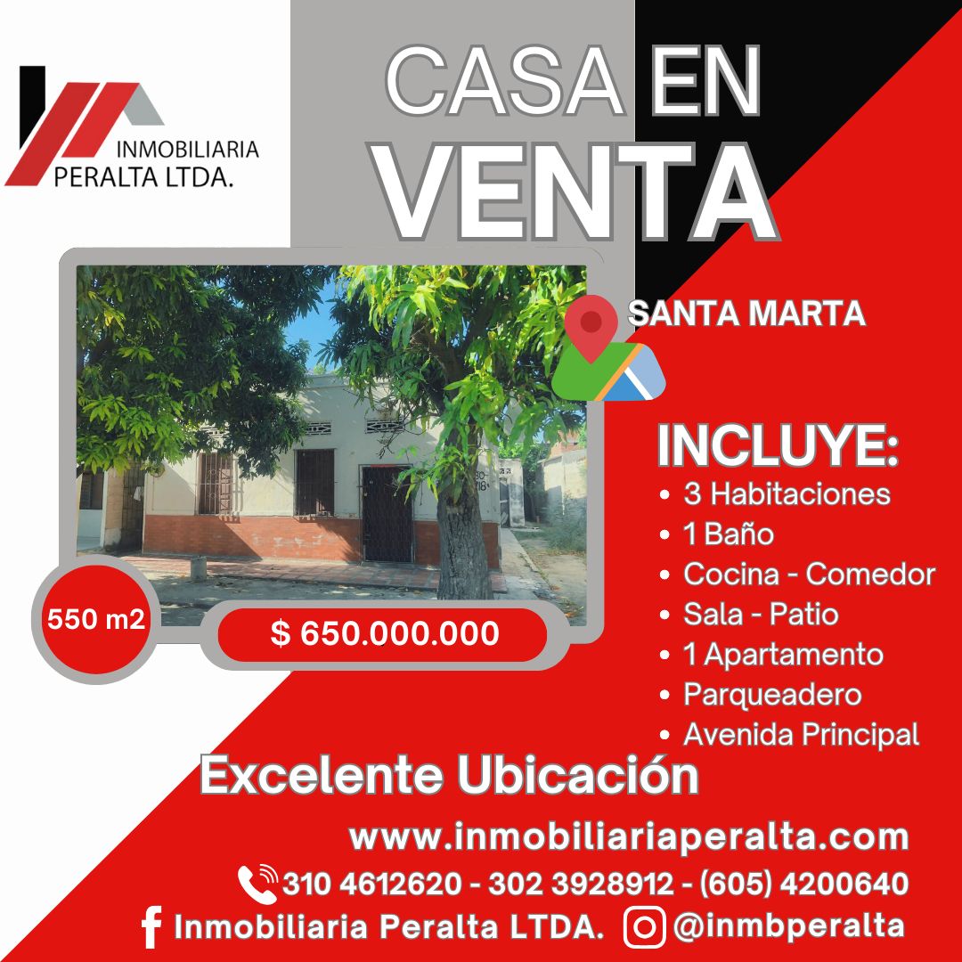 Casa en venta Magdalena Santa Marta Las Américas 650 m2 Habitaciones 3 Baños 1 Garajes 2 Precio $650000000