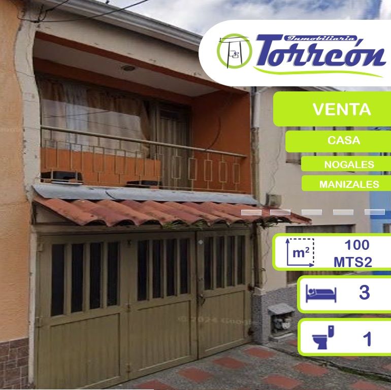 Casa en venta Caldas Manizales Los Nogales 100 m2 Habitaciones 3 Baños 2 Garajes 1 Precio $270000000
