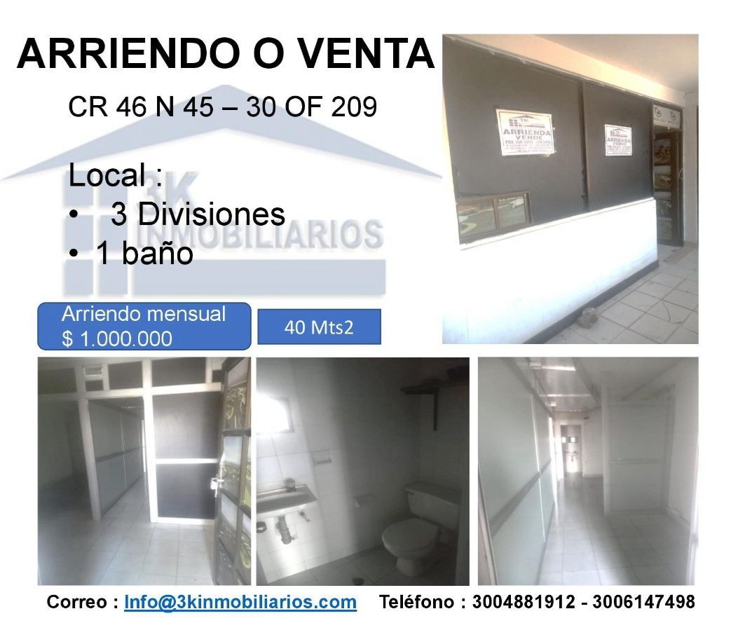 Local en arriendo o venta Atlántico Barranquilla Abajo 40 m2 Habitaciones 0 Baños 1 Garajes 0 Precio venta $50000000 Precio arriendo $1000000