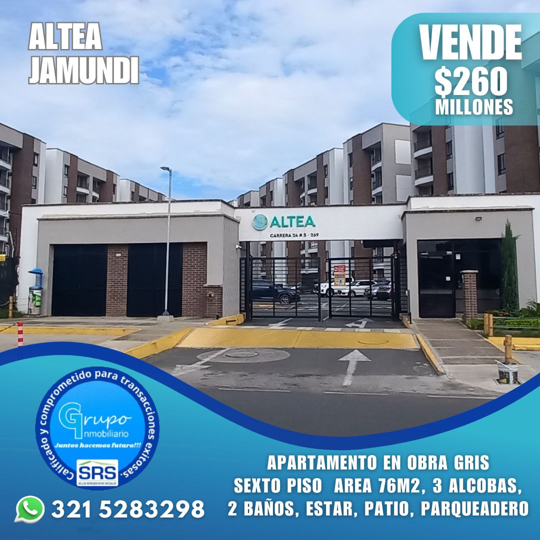 Apartamento en venta Valle Del Cauca Jamundí Llanuras De Castillo 76 m2 Habitaciones 3 Baños 2 Garajes 1 Precio $250000000