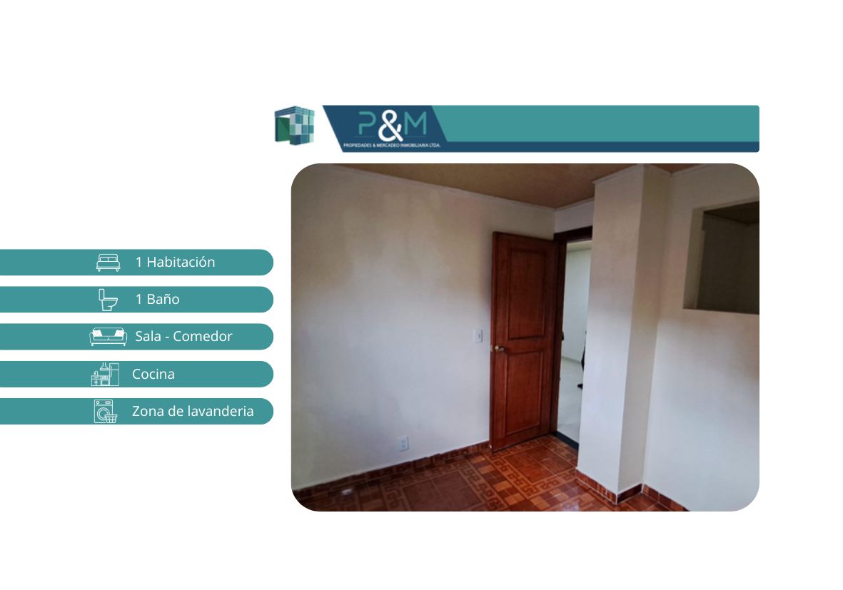 Apartamento en arriendo Cundinamarca Bogotá Rionegro 47 m2 Habitaciones 2 Baños 1 Garajes 0 Precio $1000000