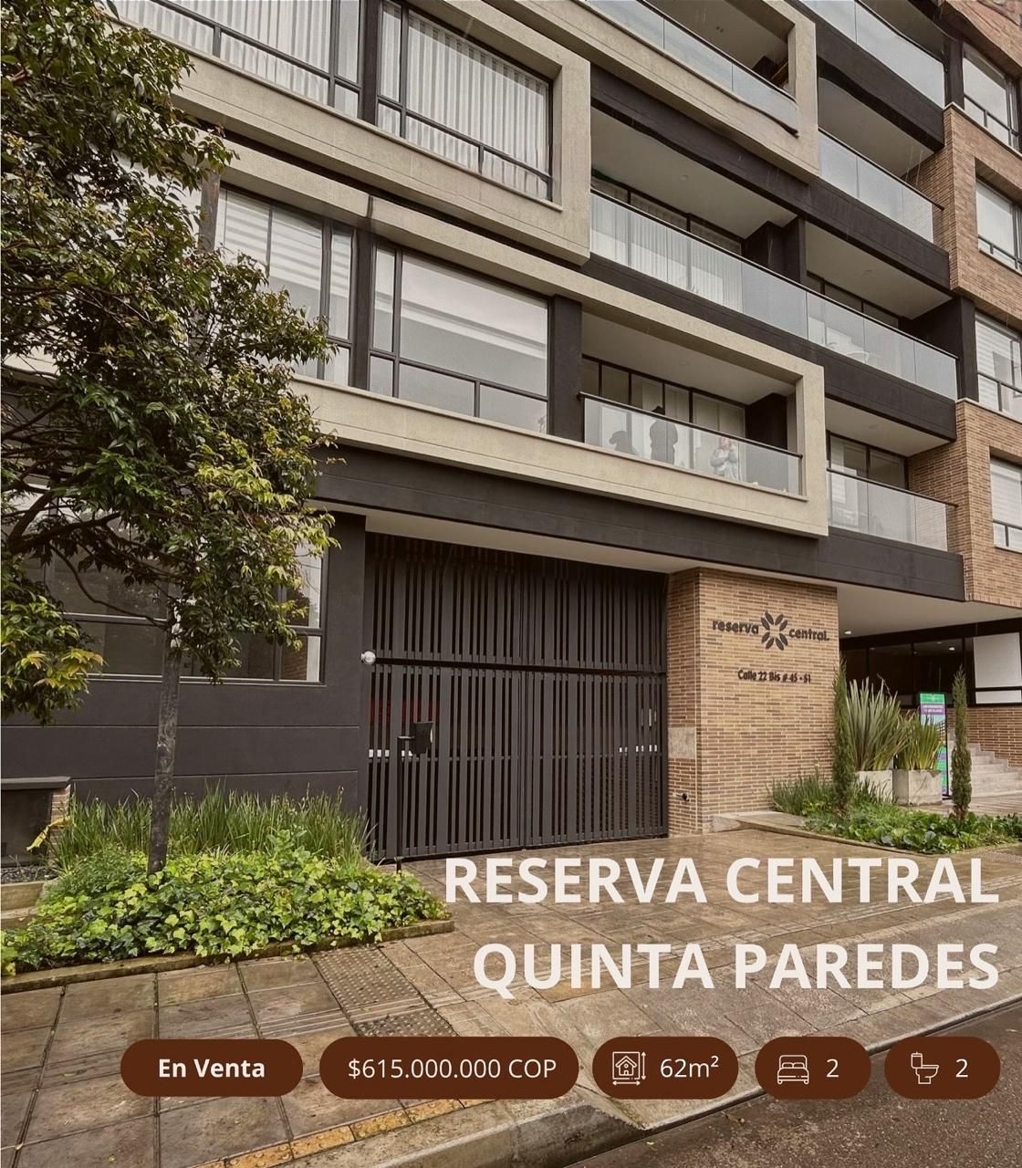 Apartamento en venta Cundinamarca Bogotá Quinta Paredes 62 m2 Habitaciones 2 Baños 2 Garajes 1 Precio $615000000