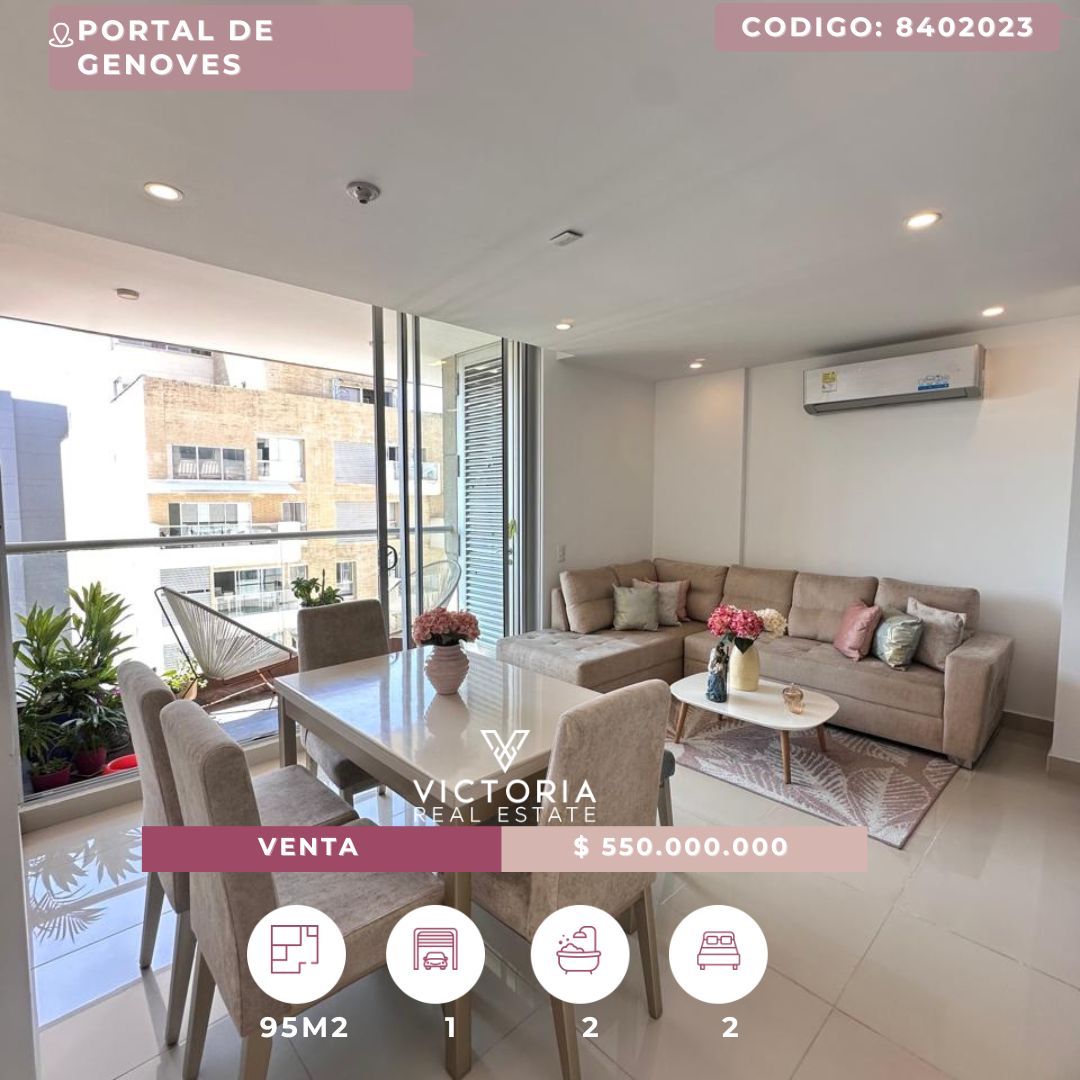Apartamento en venta Atlántico Puerto Colombia Conjunto Residencial Villa Campestre 95 m2 Habitaciones 2 Baños 2 Garajes 1 Precio $550000000