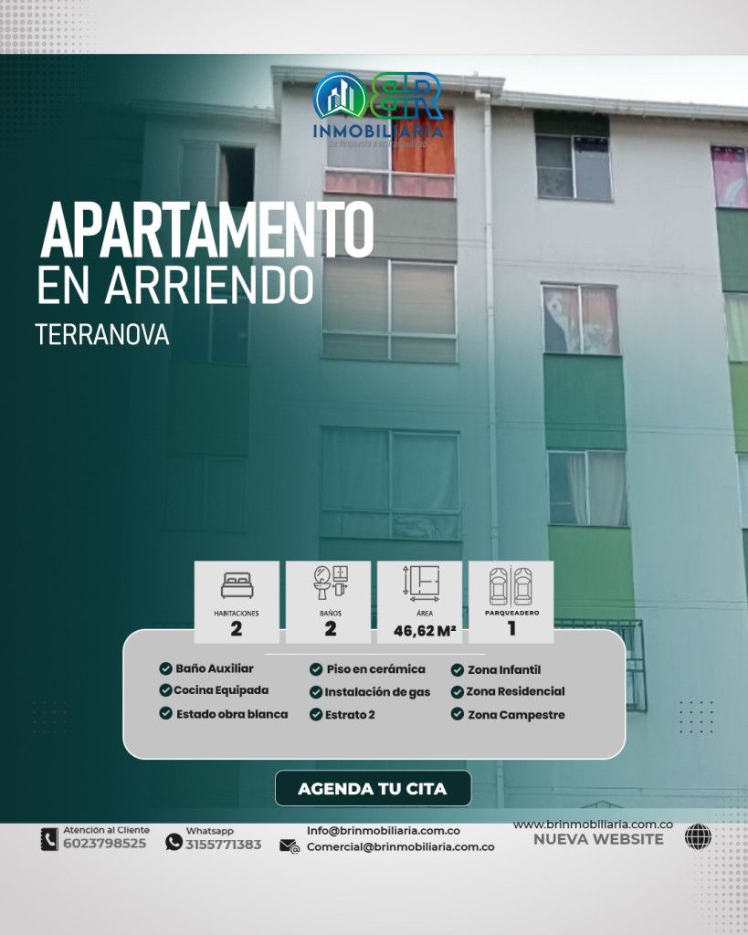 Apartamento en arriendo Valle Del Cauca Jamundí Cd Terranova 42 m2 Habitaciones 2 Baños 2 Garajes 0 Precio $490000