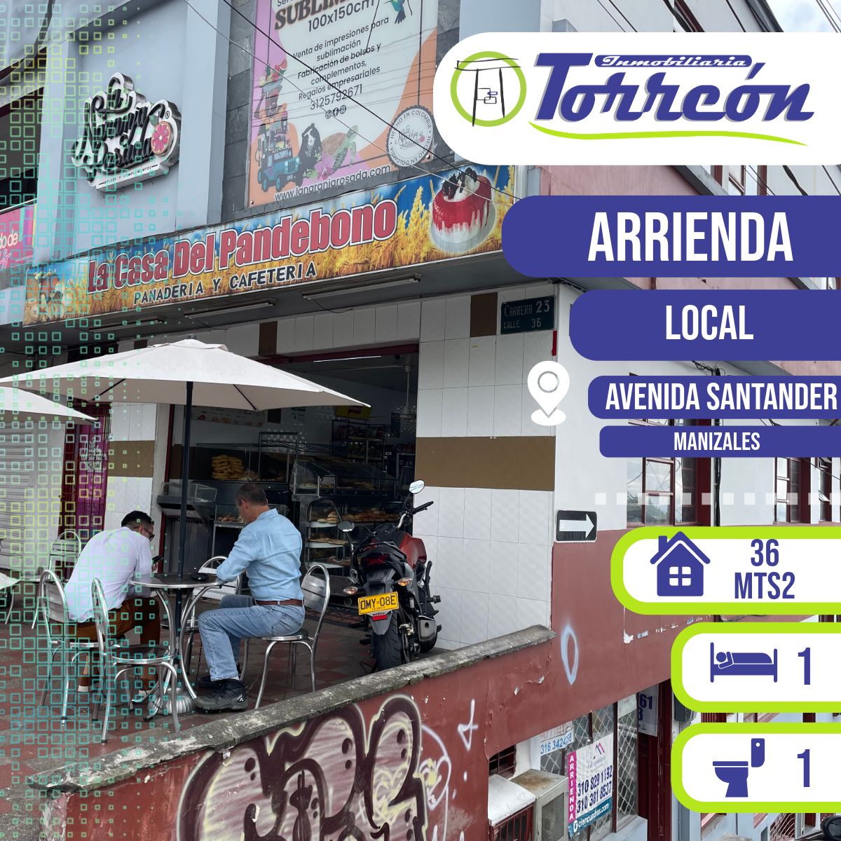 Local en arriendo Caldas Manizales Linares 36 m2 Habitaciones 0 Baños 1 Garajes 0 Precio $1100000