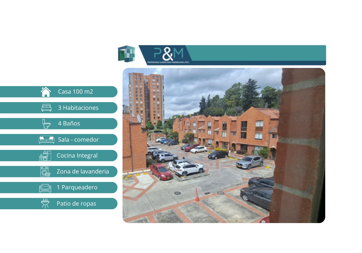 Casa en arriendo Cundinamarca Bogotá Cjr Santa Maria Del Campo Iii 100 m2 Habitaciones 3 Baños 4 Garajes 1 Precio $3500000