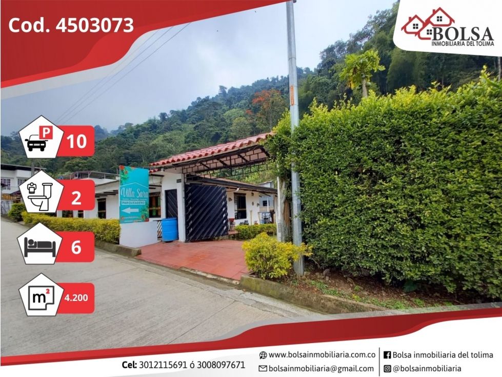 Finca en venta Tolima Ibagué Ibagué 600 m2 Habitaciones 6 Baños 2 Garajes 10 Precio $950000000